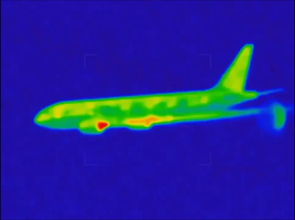 MH370 thermal video frame of the Boeing 777